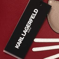 Karl Lagerfeld Red Leather Maybelle Cat Tote