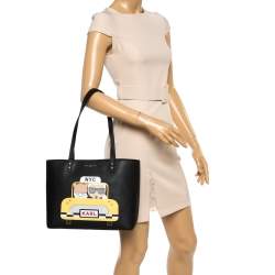Pre Owned Karl Lagerfeld Black Leather Maybelle Tote