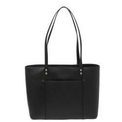 Pre Owned Karl Lagerfeld Black Leather Maybelle Tote