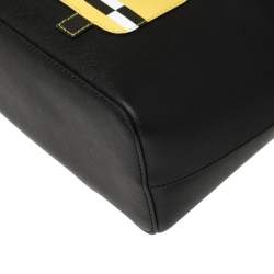 Pre Owned Karl Lagerfeld Black Leather Maybelle Tote