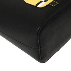 Pre Owned Karl Lagerfeld Black Leather Maybelle Tote