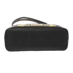 Pre Owned Karl Lagerfeld Black Leather Maybelle Tote