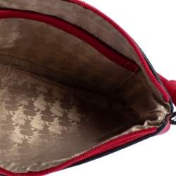 Karl Lagerfeld Red Leather Choupette Wristlet Clutch