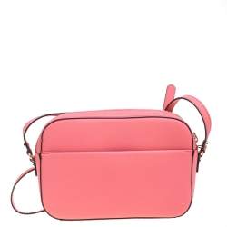 Pre Owned Karl Lagerfeld Pink Leather Maybelle Choupette Crossbody Bag