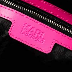 Pre Owned Karl Lagerfeld Black Nylon K/neon Backpack 