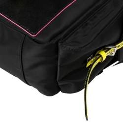 Pre Owned Karl Lagerfeld Black Nylon K/neon Backpack 