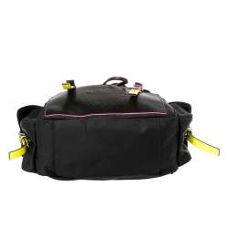 Pre Owned Karl Lagerfeld Black Nylon K/neon Backpack 