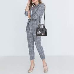 Karl Lagerfeld Black Faux Leather K/Klassik Satchel