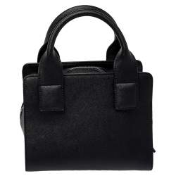 Karl Lagerfeld Black Faux Leather K/Klassik Satchel