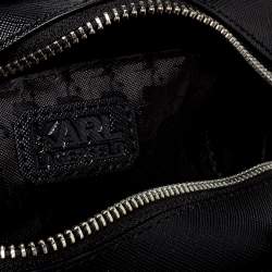 Karl Lagerfeld Black Faux Leather K/Klassik Satchel