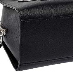 Karl Lagerfeld Black Faux Leather K/Klassik Satchel