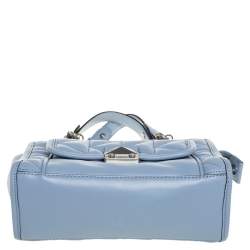 Pre Owned Karl Lagerfeld Blue Quilted Leather K/Kuilted Tote