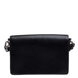 Karl Lagerfeld Black Leather Medium K/Signature Shoulder Bag
