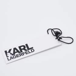 Pre Owned Karl Lagerfeld Metallic Pink Fabric K/Ikonik Bucket Bag