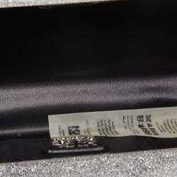 Pre Owned Karl Lagerfeld Multicolor Glitter Acrylic Minaudiere K/Jet Boarding Pass Chain Clutch