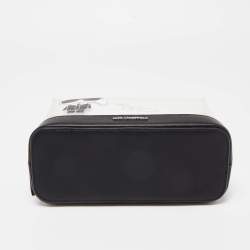 Pre Owned Karl Lagerfeld Black/Clear PVC Karlito Print Cosmetic Pouch