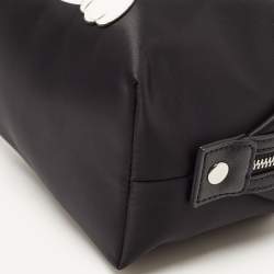 Pre Owned Karl Lagerfeld Black Nylon and Leather K/Ikonik Choupette Cosmetic Pouch