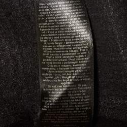 Pre Owned Karl Lengerfield Black Tweed and Cotton Hoodie L