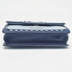 Karl Lagerfeld Tricolor Leather Zigzag K/Klassik Shoulder Bag