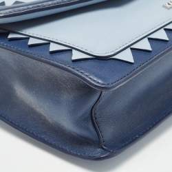 Karl Lagerfeld Tricolor Leather Zigzag K/Klassik Shoulder Bag