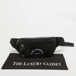 Karl Lagerfeld Black Nylon Rue St. Guillaume Belt Bag