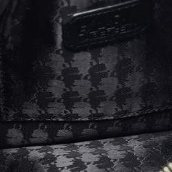 Karl Lagerfeld Black Leather Eyelet Cat Ear Pouch