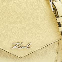 Pre Owned Karl Lagerfeld Light Yellow K/Karry All Front Crossbody Bag