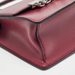 Karl Lagerfeld Burgundy Leather K/Karl Seven Top Handle Bag