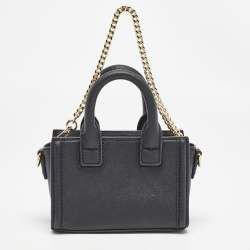 Karl Lagerfeld Black Saffiano Leather Micro K KLASSIK Tote