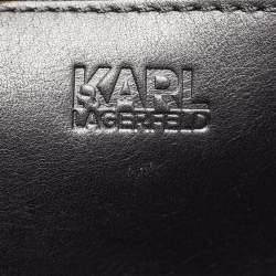 Karl Lagerfeld Black Leather Vertical Tote