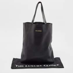 Karl Lagerfeld Black Leather Vertical Tote