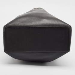 Karl Lagerfeld Black Leather Vertical Tote