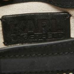 Karl Lagerfeld Black Suede Nano Crystals Ikon/K Bag
