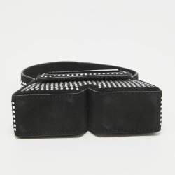 Karl Lagerfeld Black Suede Nano Crystals Ikon/K Bag