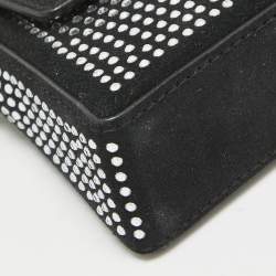Karl Lagerfeld Black Suede Nano Crystals Ikon/K Bag