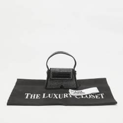 Karl Lagerfeld Black Suede Nano Crystals Ikon/K Bag