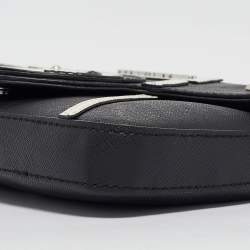 Karl Lagerfeld Black/White Faux Leather Camera Shoulder Bag