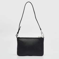 Karl Lagerfeld Black/White Faux Leather Camera Shoulder Bag