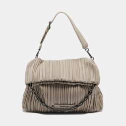 Karl Lagerfeld Beige Quilted Leather K/Kushion Fold Over Bag