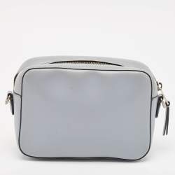 Karl Lagerfeld Light Blue Leather K/Signature Camera Crossbody Bag
