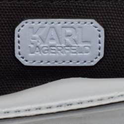 Karl Lagerfeld Light Blue Leather K/Signature Camera Crossbody Bag