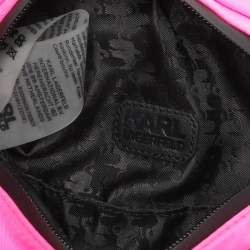 Karl Lagerfeld Neon Pink Nylon Rue St. Guillaume Belt Bag