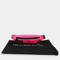 Karl Lagerfeld Neon Pink Nylon Rue St. Guillaume Belt Bag