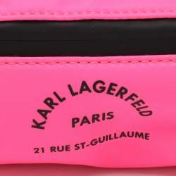 Karl Lagerfeld Neon Pink Nylon Rue St. Guillaume Belt Bag