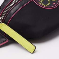Karl Lagerfeld Black Leather and Nylon K/Ikonik Convertible Bumbag 