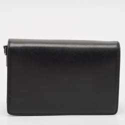 Karl Lagerfeld Black Leather K/Signature Shoulder Bag