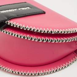 Karl Lagerfeld Pink/Black Leather K/Karlimals Crossbody Bag