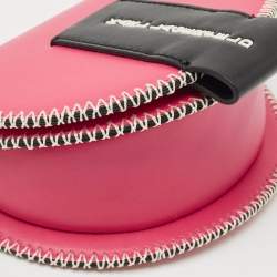Karl Lagerfeld Pink/Black Leather K/Karlimals Crossbody Bag