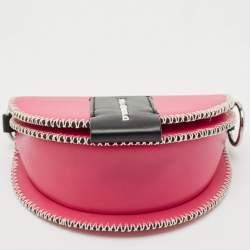 Karl Lagerfeld Pink/Black Leather K/Karlimals Crossbody Bag
