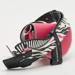 Karl Lagerfeld Pink/Black Leather K/Karlimals Crossbody Bag
